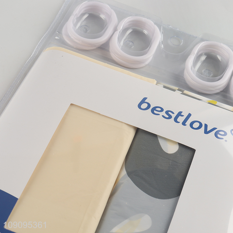 Good Quality 2 Pieces 180X180cm Sturdy Plastic Shower Curtain for Bathroom