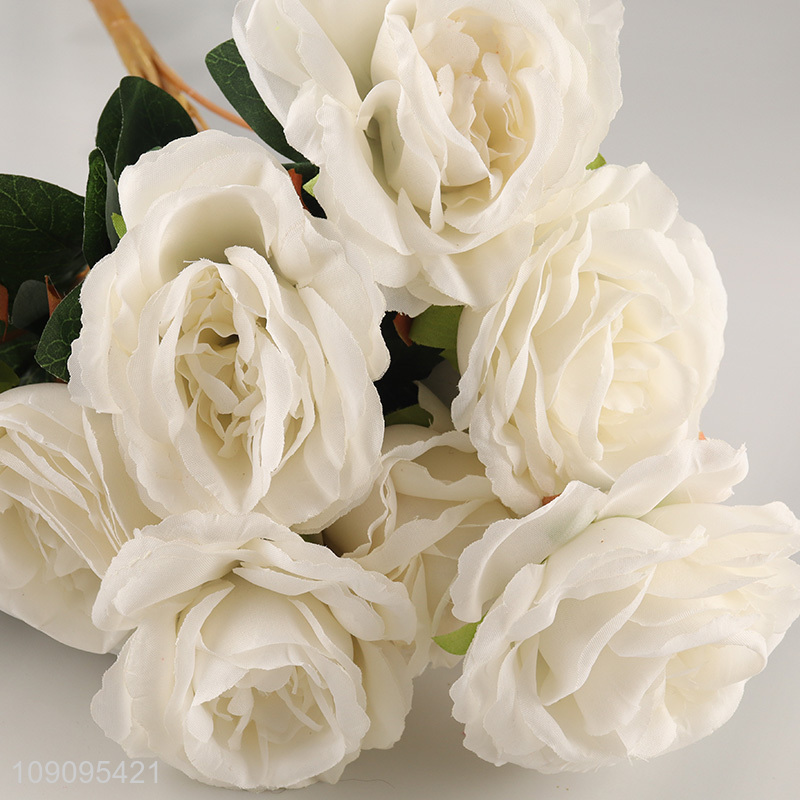 China Imports 9 Heads Artificial Flower Bouquet Fake Flower for Garden Decor