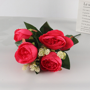 Good Quality 5 Heads Artificial Flower Bouquet Fake Flower Realistic Flower
