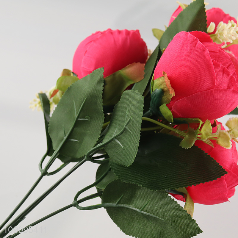 Good Quality 5 Heads Artificial Flower Bouquet Fake Flower Realistic Flower