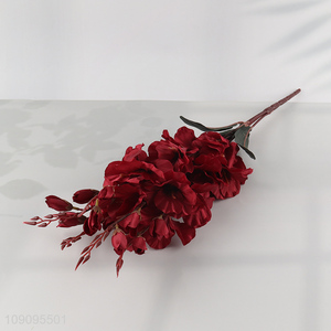 Good Quality 5-Branch Artificial Flower Faux Long Stem Fake Flower Bouquet