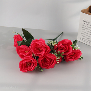 Online Wholesale 9 Heads Artificial Flower Realistic Flower for Wedding Party Decor