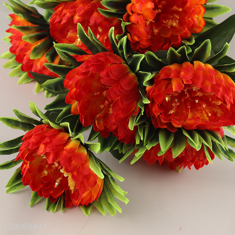 New Product 9 Heads Artificial Flower Bouquet Fake Flower for Wedding Decor