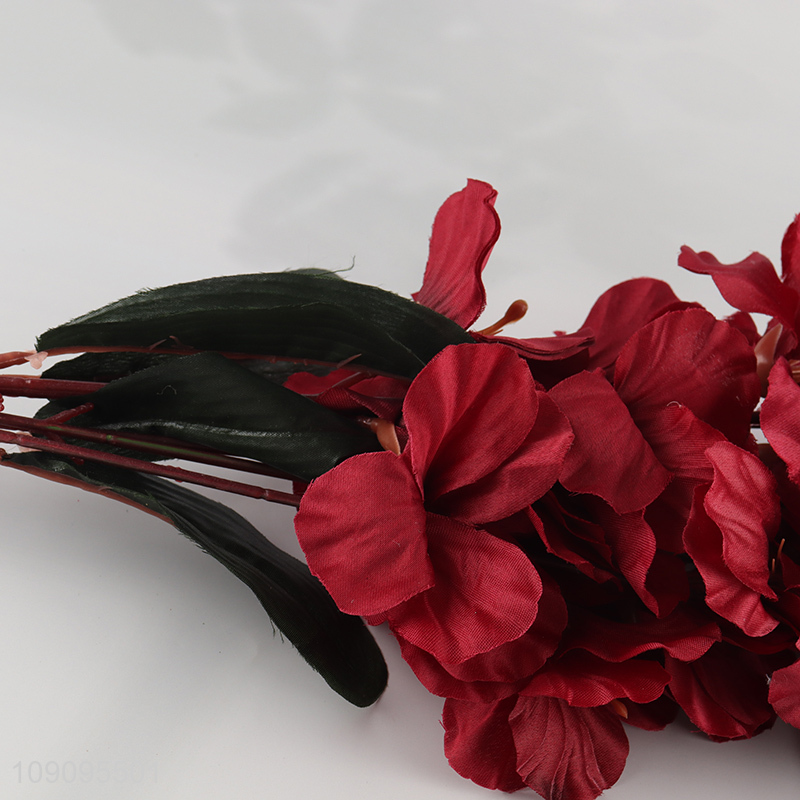 Good Quality 5-Branch Artificial Flower Faux Long Stem Fake Flower Bouquet