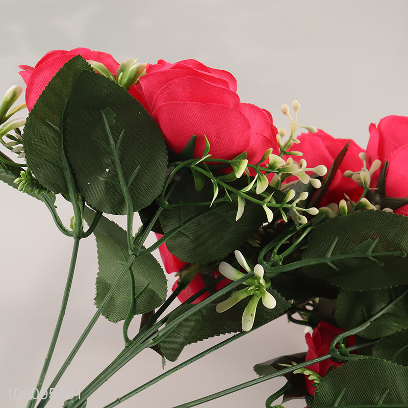 Online Wholesale 9 Heads Artificial Flower Realistic Flower for Wedding Party Decor