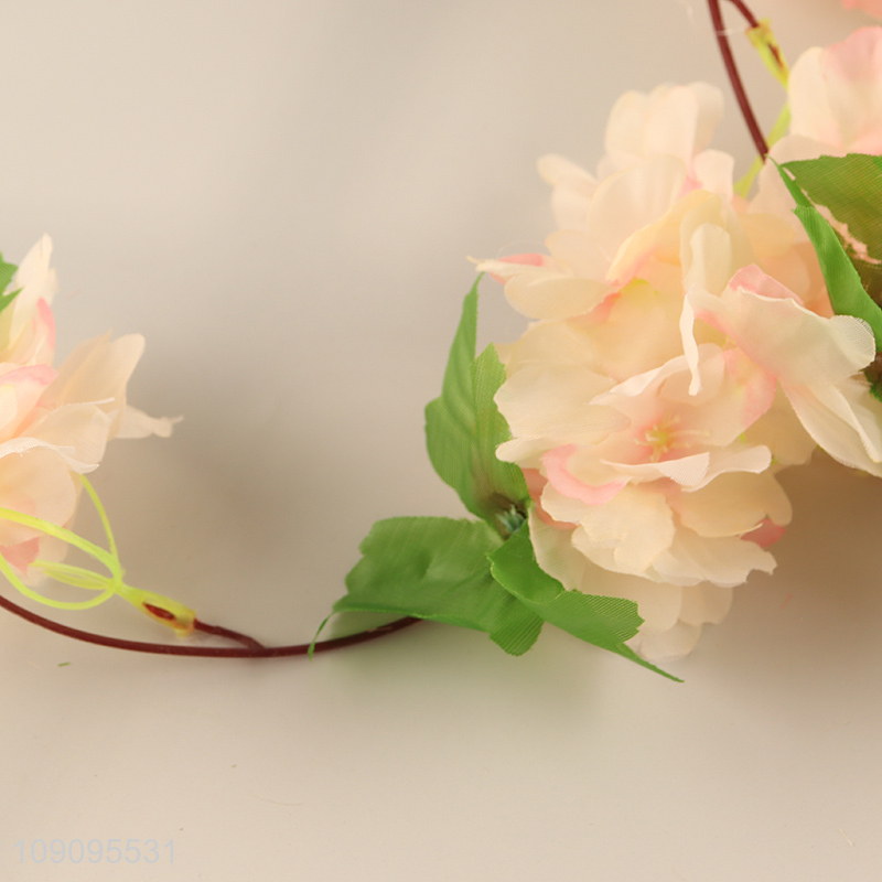 Factory Supply Artificial Flower Garland Fake Sakura Garland Faux Hanging Flower