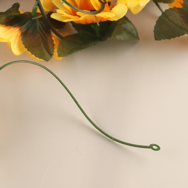 Factory Price 26 Heads Artificial Sunflower Garland Faux Hanging Flower Vine