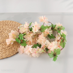 Factory Supply Artificial Flower Garland Fake Sakura Garland Faux Hanging Flower