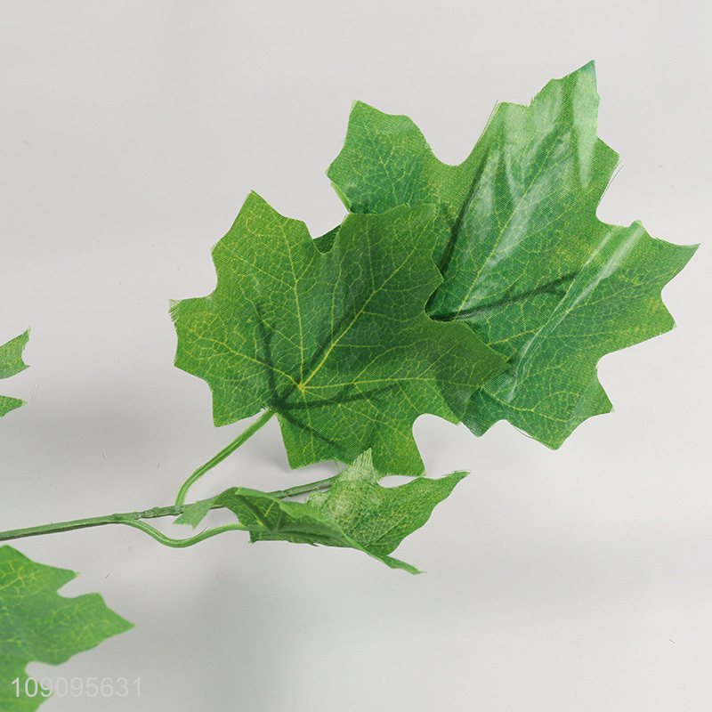 Wholesale 3-Branch Artificial Leaf Stem Fake Leaves for Indoor Outdoor Decor