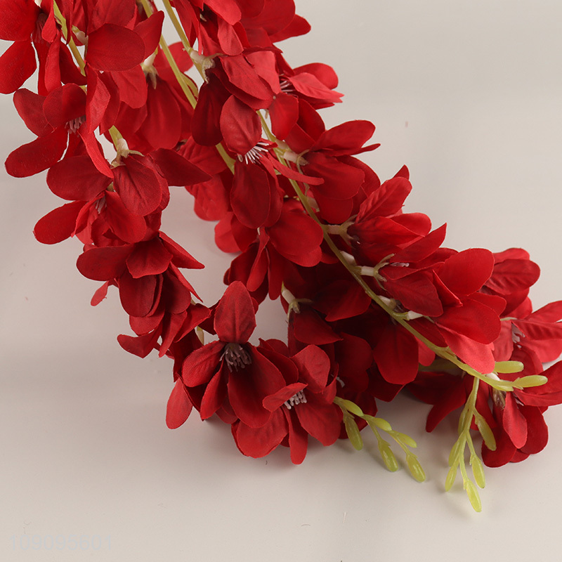 New Arrival 5-Branch Artificial Flower Hanging Fake Flower for Wedding Decor