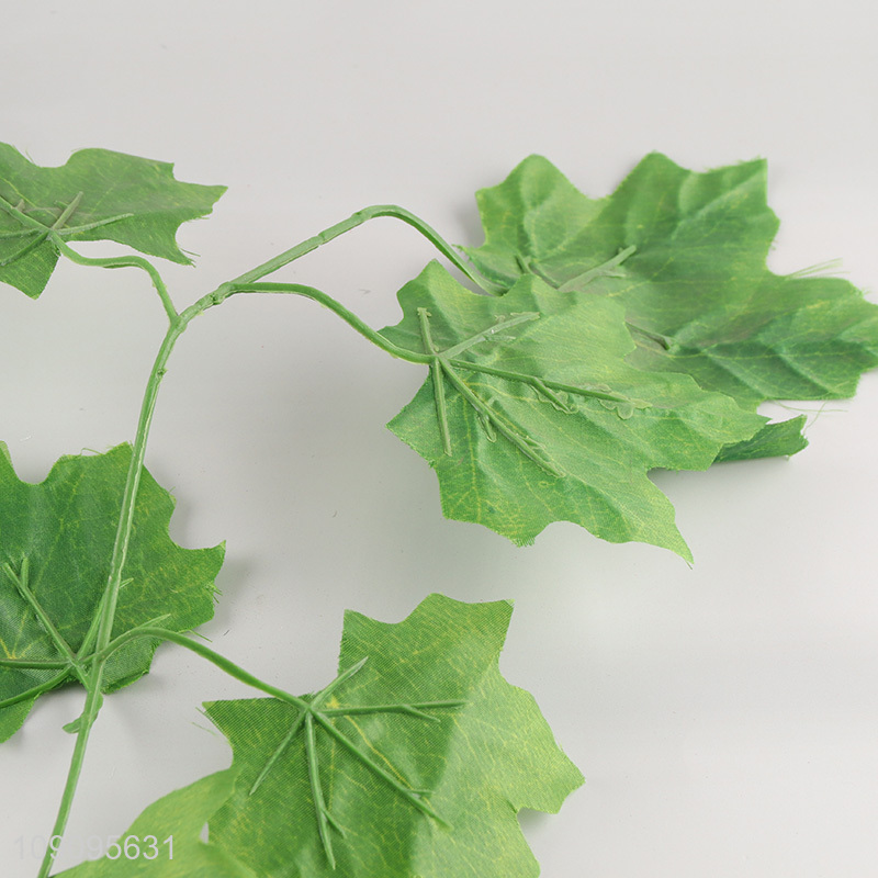 Wholesale 3-Branch Artificial Leaf Stem Fake Leaves for Indoor Outdoor Decor