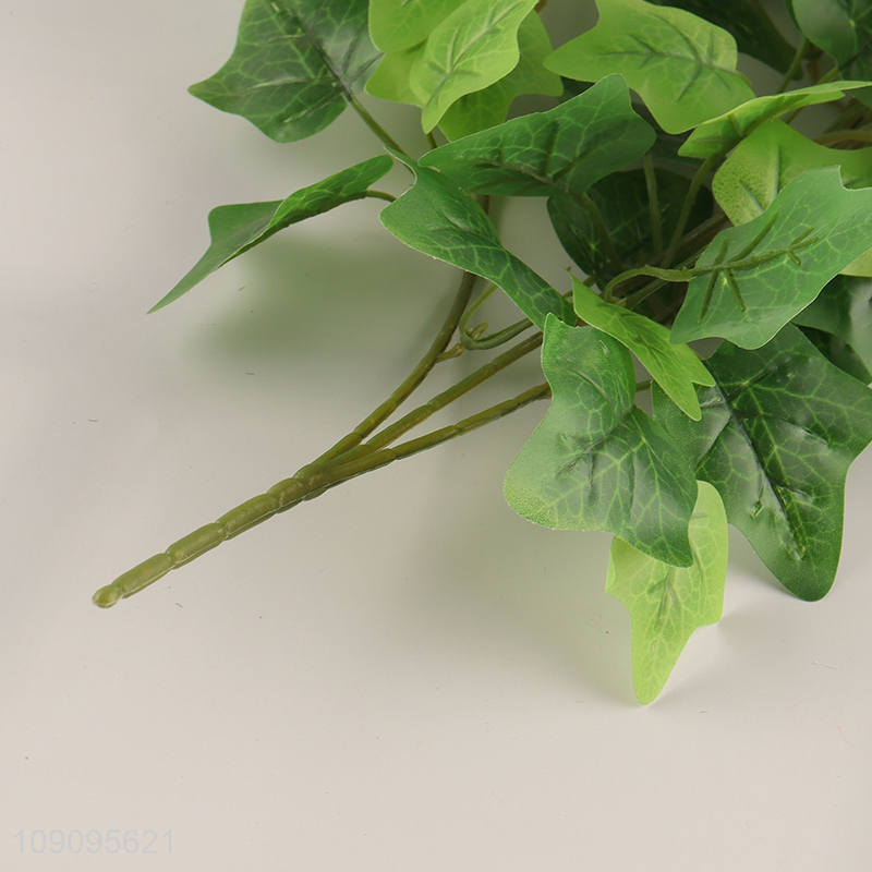 Good Quality 3-Branch Fake Leaves Plant Artificial Leaves for Home Decor