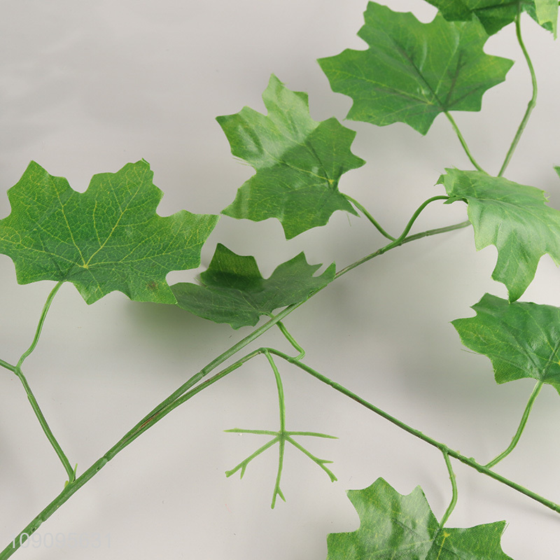 Wholesale 3-Branch Artificial Leaf Stem Fake Leaves for Indoor Outdoor Decor