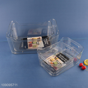 Good Quality Clear Plastic Storage Bin Kitchen Refrigerator Organizer