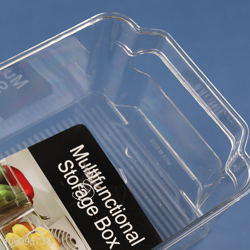 Wholesale Clear Multipurpose Plastic Storage Bin for Home Office Fridge