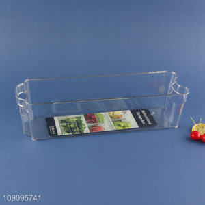 High Quality Clear Plastic Refrigerator Organizer Plastic Storage Bin