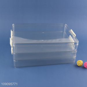 High Quality 3-Layer Plastic Frozen Dumpling Container Fridge Organizer