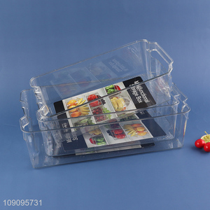 Wholesale Clear Multipurpose Plastic Storage Bin for Home Office Fridge