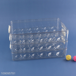 Wholesale 3-Layer Plastic Egg Storage Container Refrigerator Egg Organizer