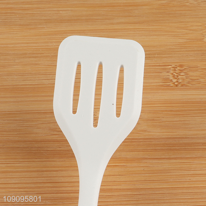 China factory white non-stick kitchen utensil slotted spatula