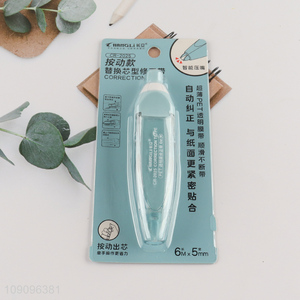 China Imports 5mm*6m White Out Correction Tape Press Type Correction Tape