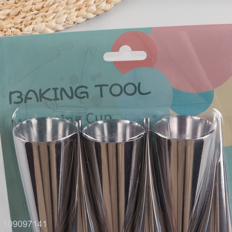 Best selling 6pcs stainless steel piping nozzle set cake baking tool