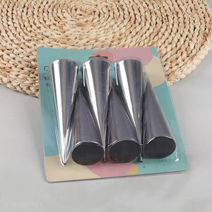 Best selling 6pcs stainless steel piping nozzle set cake baking tool