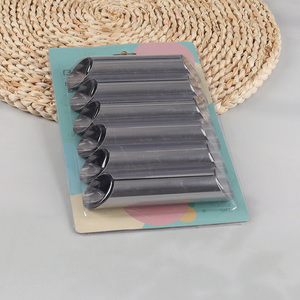 China factory 6pcs stainless steel piping nozzle set cake decoration tool