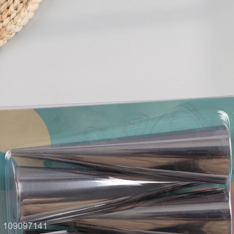 Best selling 6pcs stainless steel piping nozzle set cake baking tool