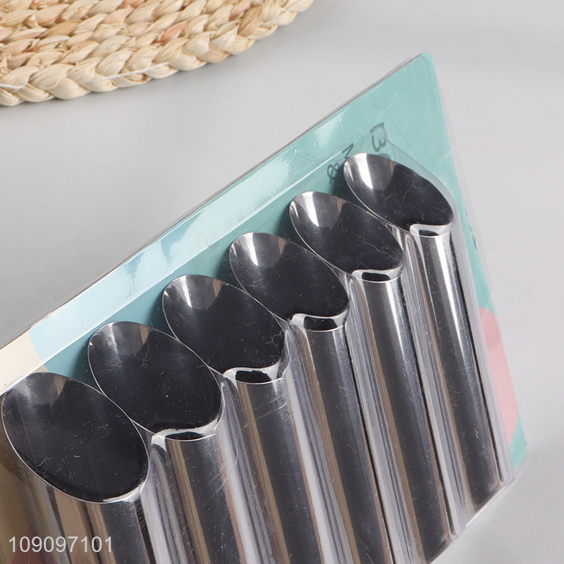 China factory 6pcs stainless steel piping nozzle set cake decoration tool