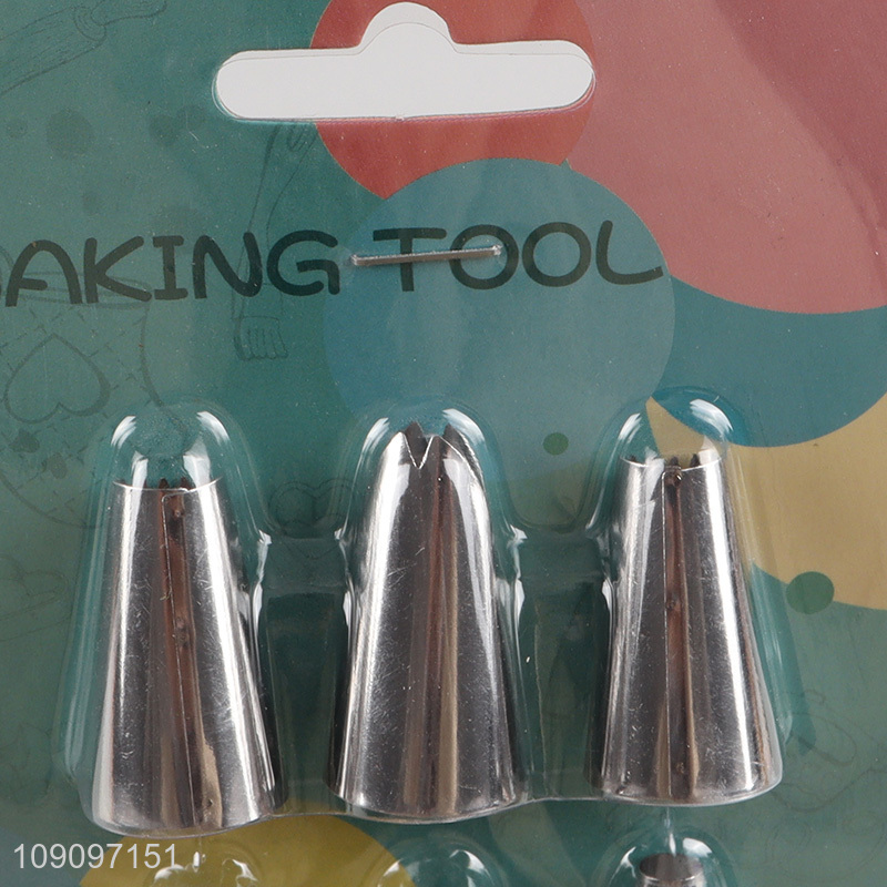 Yiwu market stainless steel baking tool piping nozzle set
