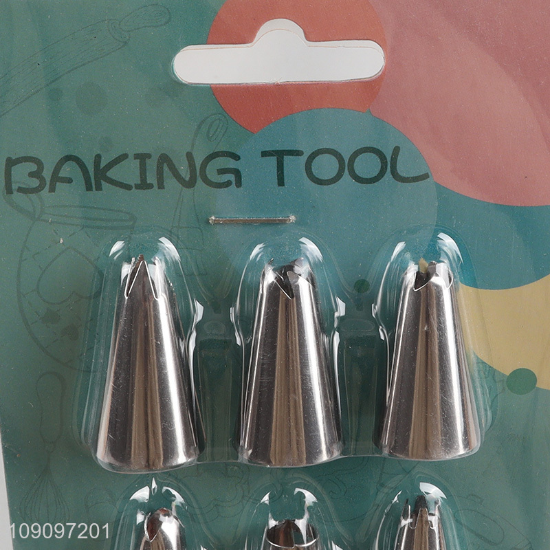 Latest products stainless steel 9pcs cake decorating tool baking tool set