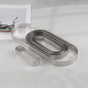 Good selling stainless steel oval tart molds tarte ring cake mold