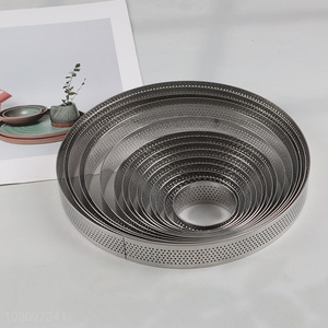 Hot items stainless steel round tart molds tarte ring cake mold set