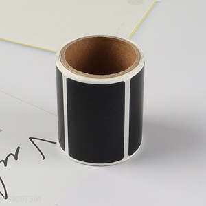 Good sale black rectangle self-adhesive label paper sticker