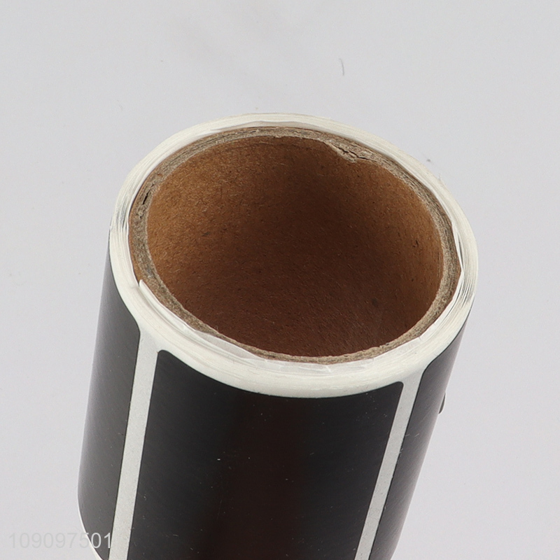 Good sale black rectangle self-adhesive label paper sticker