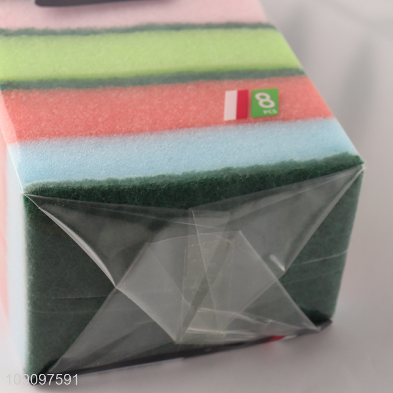 Good Quality 8 Pack Heavy Duty Scrub Sponges Dishes Pots Cleaning Sponges