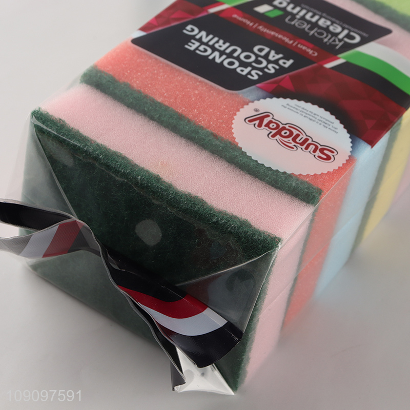 Good Quality 8 Pack Heavy Duty Scrub Sponges Dishes Pots Cleaning Sponges