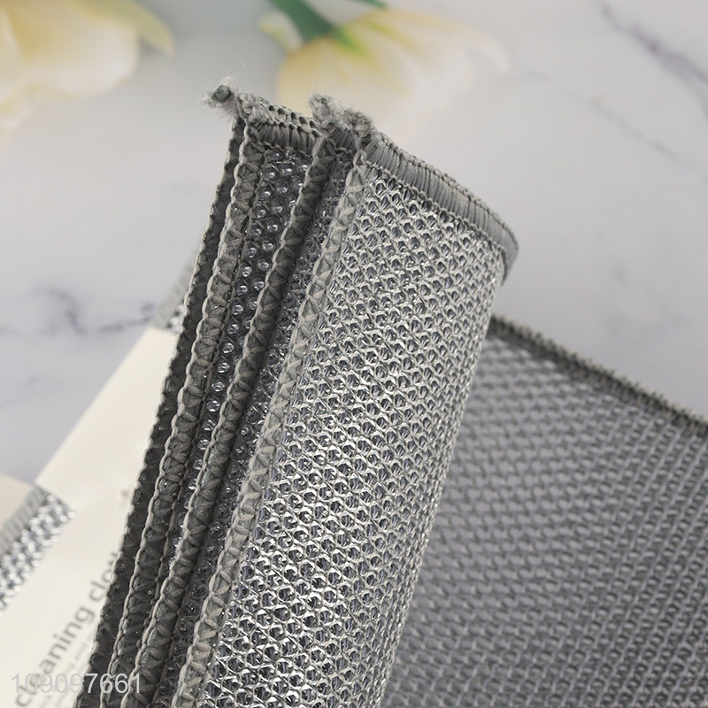 Good Quality 5PCS One-Layer Wire Dishcloth Reusable Non-Scratch Cleaning Cloths