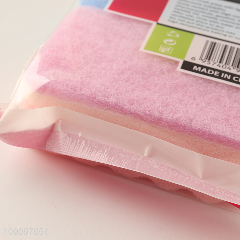 Factory Price 3 Pack Kitchen Scrub Sponges Heavy Duty Dish Cleaning Sponges