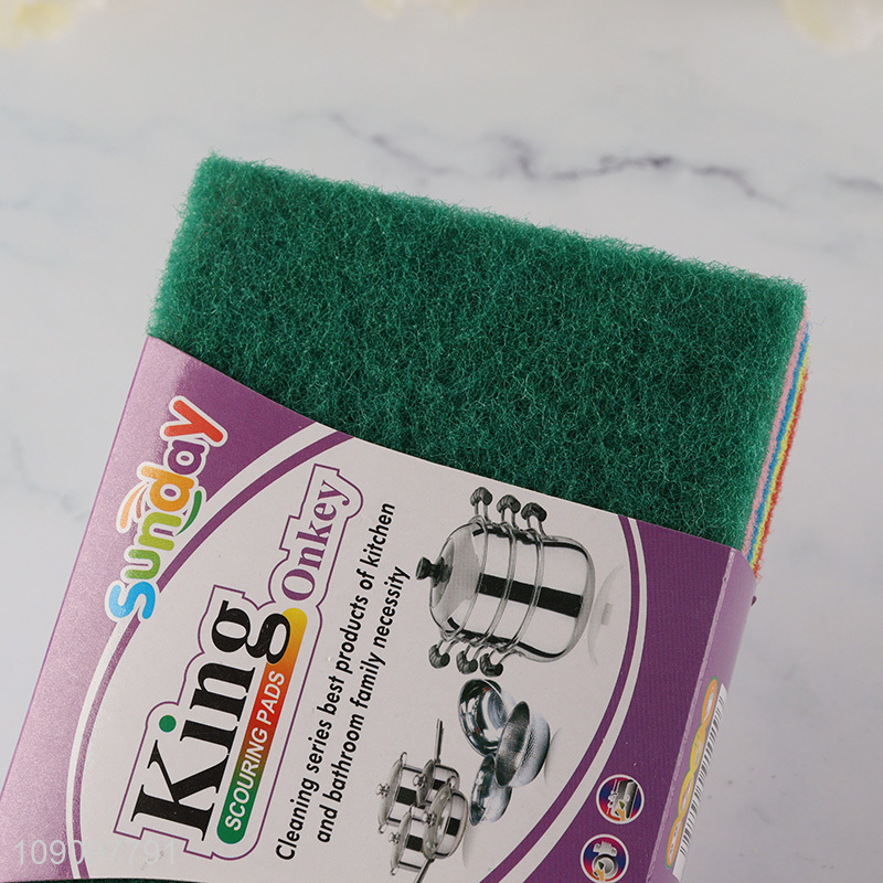 New Product 5 Pack Heavy Duty Scouring Pads for Washing Dishes Pots