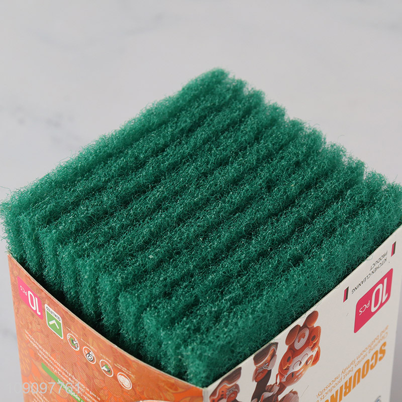 Good Quality 10 Pack Multi-Purpose Heavy Duty Scouring Pads for Kitchen