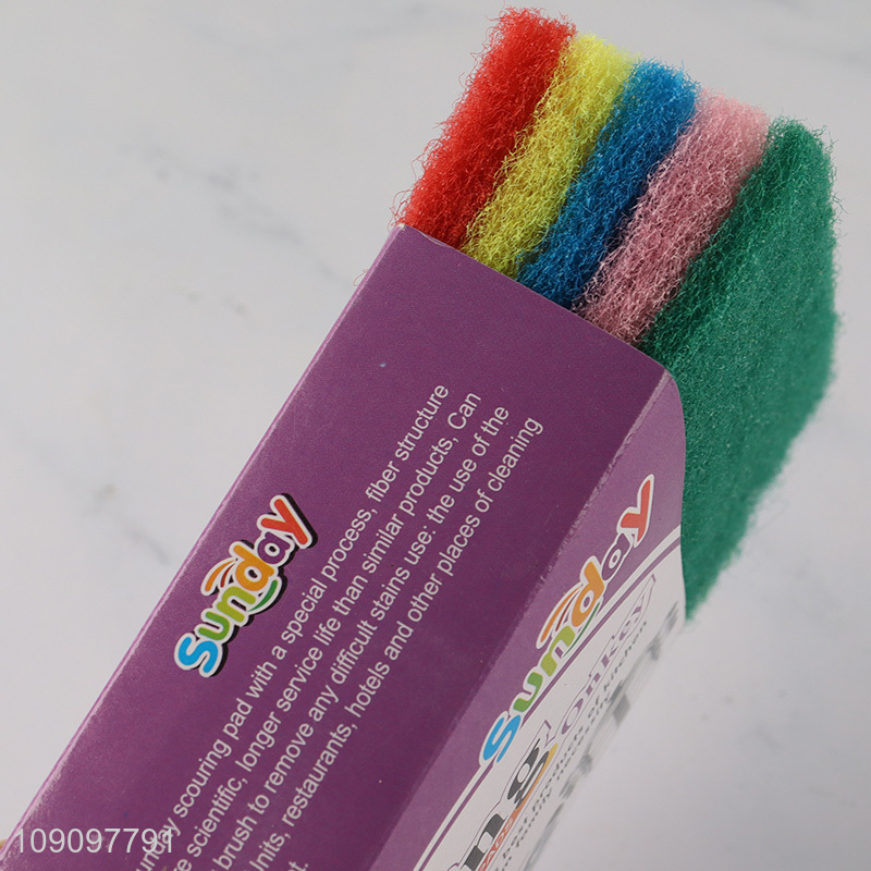 New Product 5 Pack Heavy Duty Scouring Pads for Washing Dishes Pots