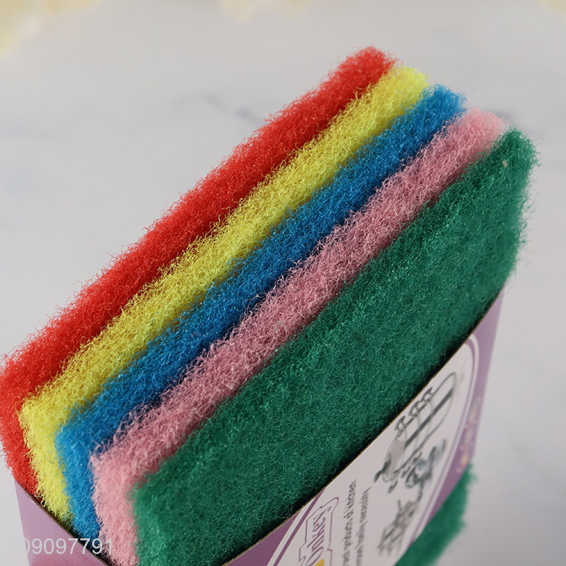 New Product 5 Pack Heavy Duty Scouring Pads for Washing Dishes Pots