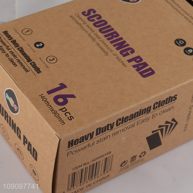 Low Price 16 Pack Heavy Duty Scouring Pads Kitchen Dishes Pots Scrubbers