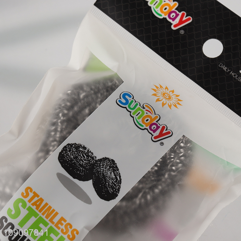 Promotional 2 Pack Multipurpose Steel Wool Srubber Stainless Steel Scourer for Kitchen