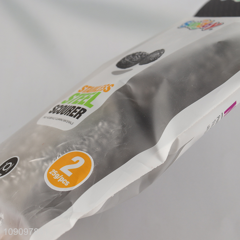 Promotional 2 Pack Multipurpose Steel Wool Srubber Stainless Steel Scourer for Kitchen