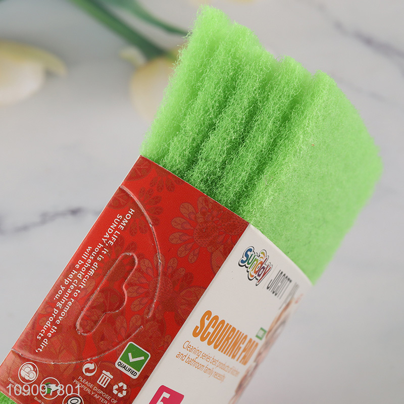 Good Quality 5 Pack Non-Scratch Scouring Pads Multipurpose Scrub Pads