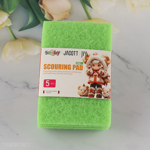 Good Quality 5 Pack Non-Scratch Scouring Pads Multipurpose Scrub Pads