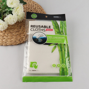 China Imports 3PCS Bamboo Fiber Cleaning Cloths Super Absorbent Cleaning Towels